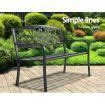 Gardeon Outdoor Garden Bench Seat Steel Outdoor Furniture 3 Seater Park Black