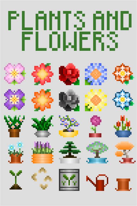 Plants and Flowers - Pixel Art | OpenGameArt.org