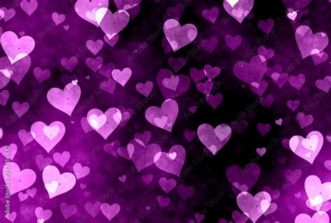 purple love hearts background Stock Illustration | Adobe Stock