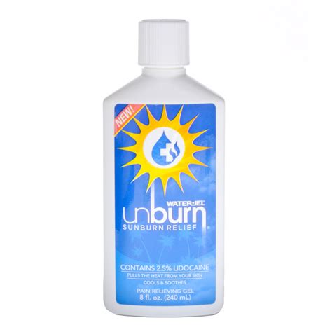 WaterJel Unburn Sunburn Relief Gel 8 Oz | MFASCO Health & Safety