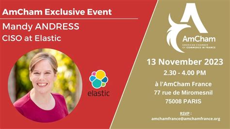 AmCham Exclusive Event with Mandy Andress – Amcham France