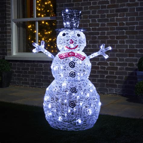 Outdoor Plastic Light Up Snowman - Outdoor Lighting Ideas