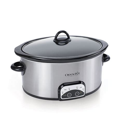 Crock-Pot 7-Quart Smart-Pot Slow Cooker Brushed Stainless Steel - Walmart.com