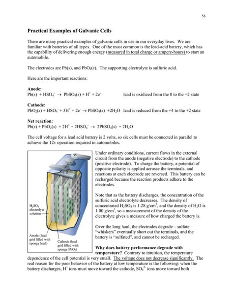 Practical Examples of Galvanic Cells