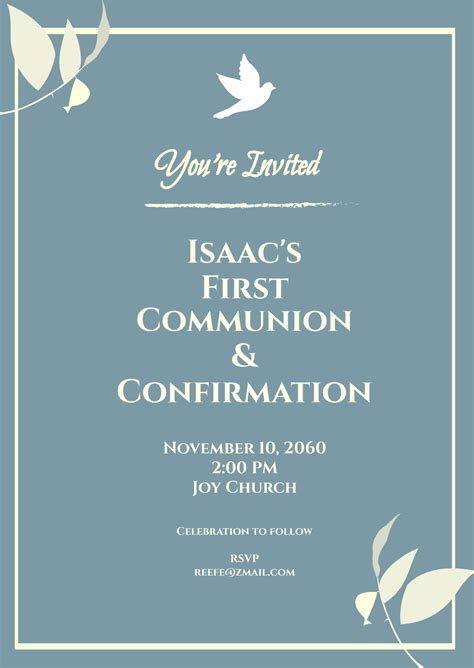 First Communion Invitations Free Printable