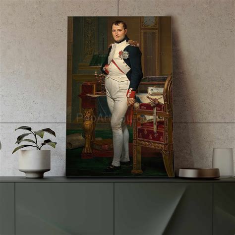 The Emperor Napoleon in His Study personalized male portrait – PopArtYouShop