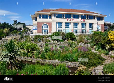 Bournemouth Pavilion Theatre, from the Lower Gardens, Bournemouth Parks ...