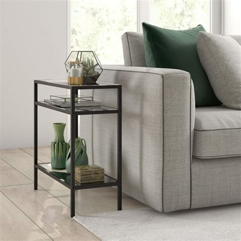 Evelyn&Zoe Contemporary Rectangular Side Table with Glass Top - Walmart.com - Walmart.com