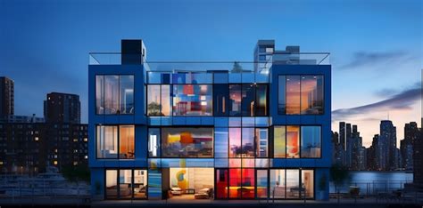 Premium Photo | Real estate illustration modern townhouse design modern ...