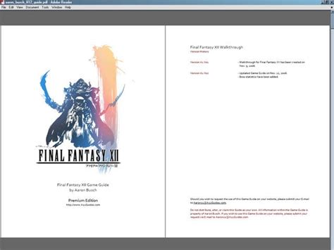 Final Fantasy XII - Walkthrough (PDF)