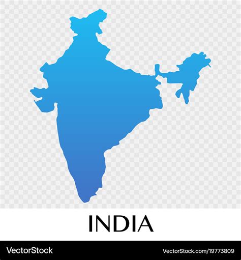 India map in asia continent design Royalty Free Vector Image