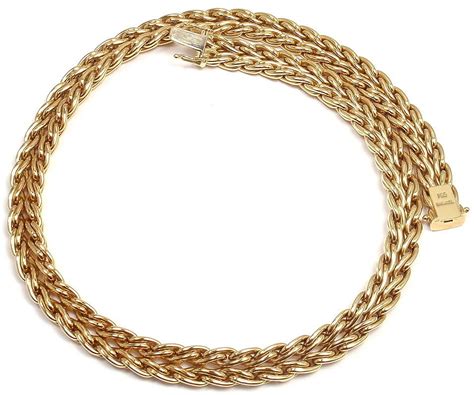 TIFFANY and CO Woven Braided Yellow Gold Necklace at 1stDibs | braided ...