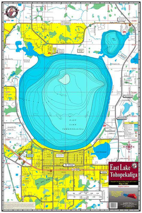 East Lake Tohopekaliga Topo, FL Map by Kingfisher Maps, Inc. | Avenza Maps