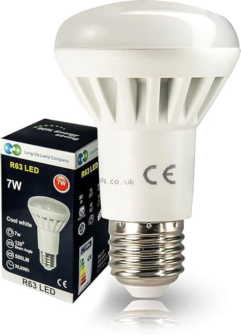 R63 LED 7w E27 Cool White 5000k Replacment for Reflector R63 LED Light Bulb Energy saving ...