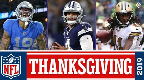 What NFL games are on U.S. Thanksgiving in 2019? Schedule, times, TV ...