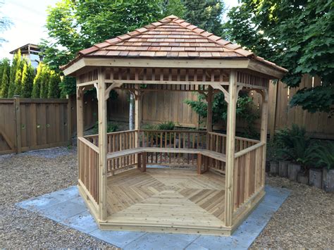 Hexagon Cedar Gazebo Kit 8ft W86 Gazebo Plans Outdoor - vrogue.co