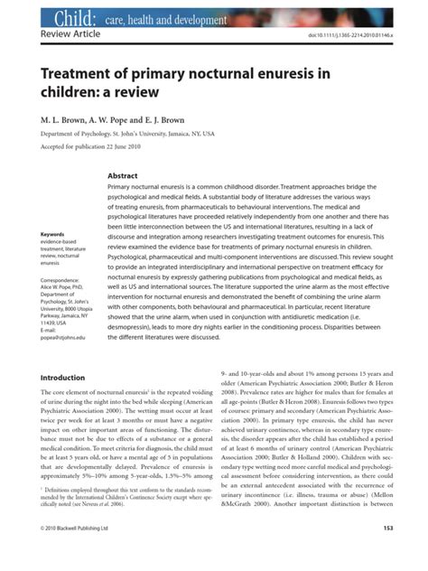 Treatment of Primary Noctural Enuresis in Children | Urinary Incontinence | Nocturnal Enuresis