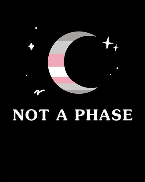 Not A Phase Demigirl Lgbtq Non-Binary Pride Flag Moon Drawing by Grace ...