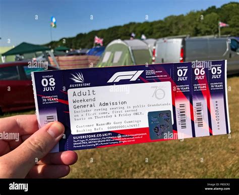 Formula One British Grand Prix General Admission, weekend Ticket, in ...