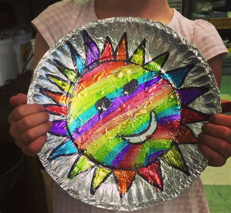 Foil and Sharpie Suns - Art Projects for Kids