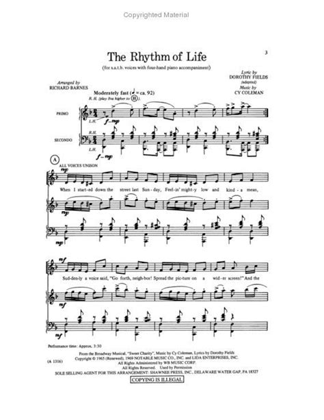 Rhythm of Life (SATB ) arr. Richard Barnes| J.W. Pepper Sheet Music