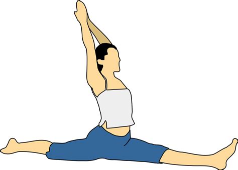 Illustration of Woman Doing Splits Yoga Pose - High Quality Free Stock ...