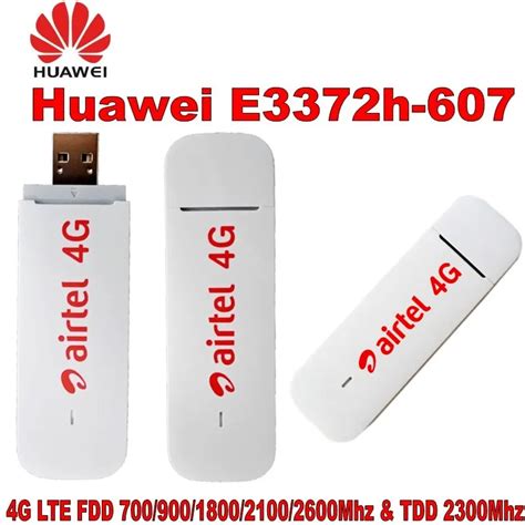 Unlocked HUAWEI E3372h 607 150Mbps 4G LTE Modem Dongle USB Stick Mobile ...