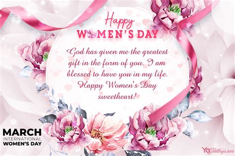 Free Women's Day Cards Template To Customize