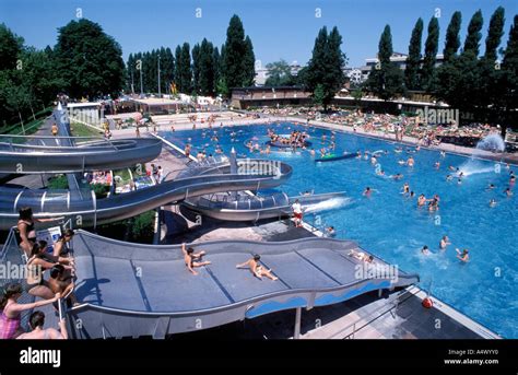 Swimming baths Inselbad Untertuerkheim Stuttgart Baden Wuerttemberg ...