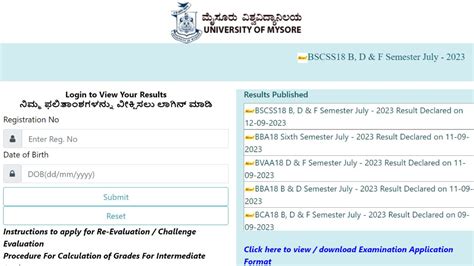 University of Mysore Results 2023 Declared; Download UOM Mark Sheet at ...