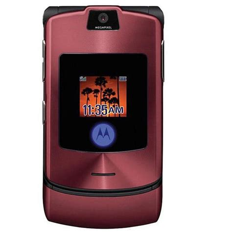 Motorola Razr V3i Red GSM Unlocked Flip Cell Phone - Free Shipping ...