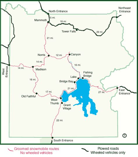 Yellowstone Snowmobile Map