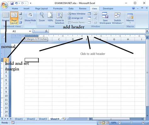 What is PAGE LAYOUT view in Excel and how to use it?