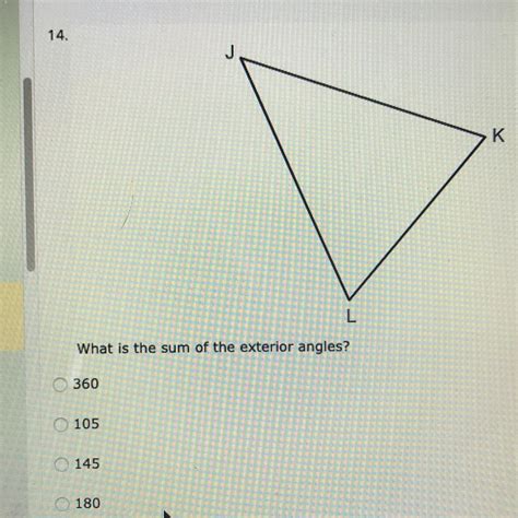 What is the sum of the exterior angles - brainly.com