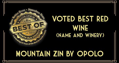 Best of 2023 Winner: Best Red Wine • Paso Robles Press