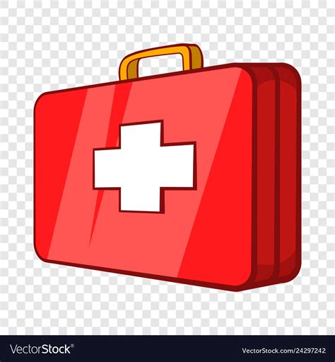 First aid kit icon in cartoon style Royalty Free Vector