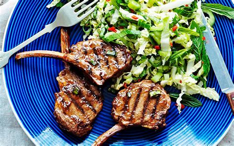 Hoisin lamb cutlets with shredded cabbage salad recipe | FOOD TO LOVE