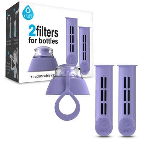 Buy Embro DAFI Water Bottle Filter Replacement 2-Pack and Bottle Cap ...