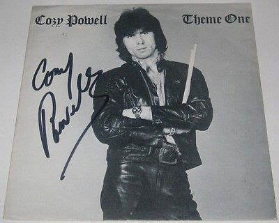 popsike.com - COZY POWELL Theme One VINYL 7" Rainbow Whitesnake Black Sabbath Autograph SIGNED ...