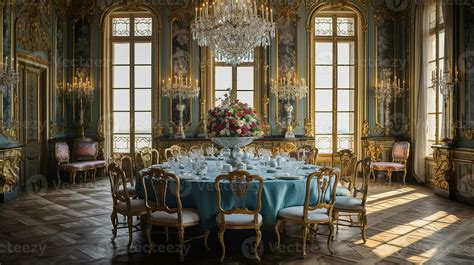 Photo of the dining room at the Palace of Versaille, France. Generative AI 27131444 Stock Photo ...