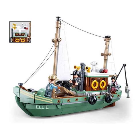 MOC Creator Expert Fisherman Fishing Boat Bricks Toys Lego-Compatible ...