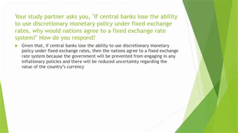 SOLVED:Your study partner asks you, "If central banks lose the ability to use discretionary ...