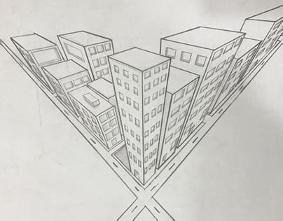 3 Point Perspective Drawing Buildings