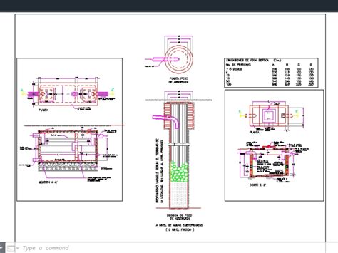 Setic trench and seepage pit detail in AutoCAD | CAD (110.67 KB) | Bibliocad