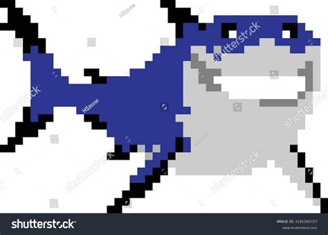 Shark Pixel Art Vector Illustration Stock Vector (Royalty Free ...