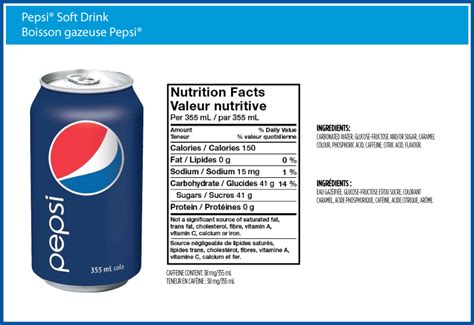 30 Can Of Pepsi Nutrition Label - Labels Design Ideas 2020