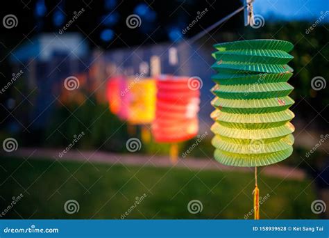 Colorful Lantern Being Displayed during Mid Autumn Festival Stock Photo ...