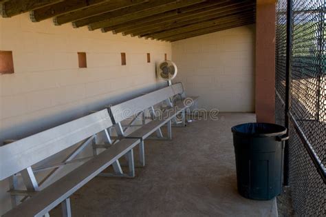 Baseball Dugout stock image. Image of fence, benches, metal - 7575583