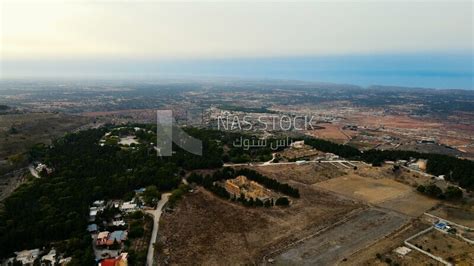 drone footage of the Temple of Zeus, Cyrene, Libya, history of Libya ...