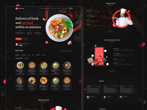 Best of Test Restaurant Website Template Design | Food delivery website, Restaurant website ...